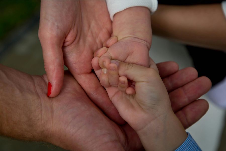 family holding hands