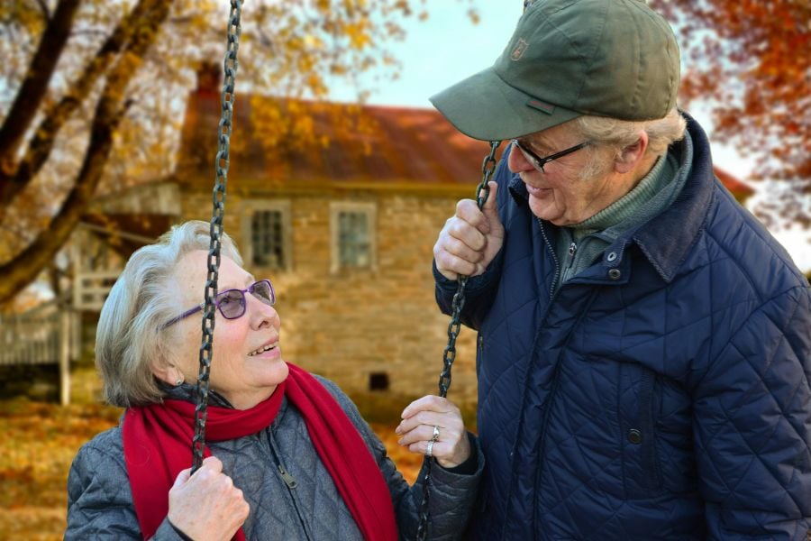 elderly couple