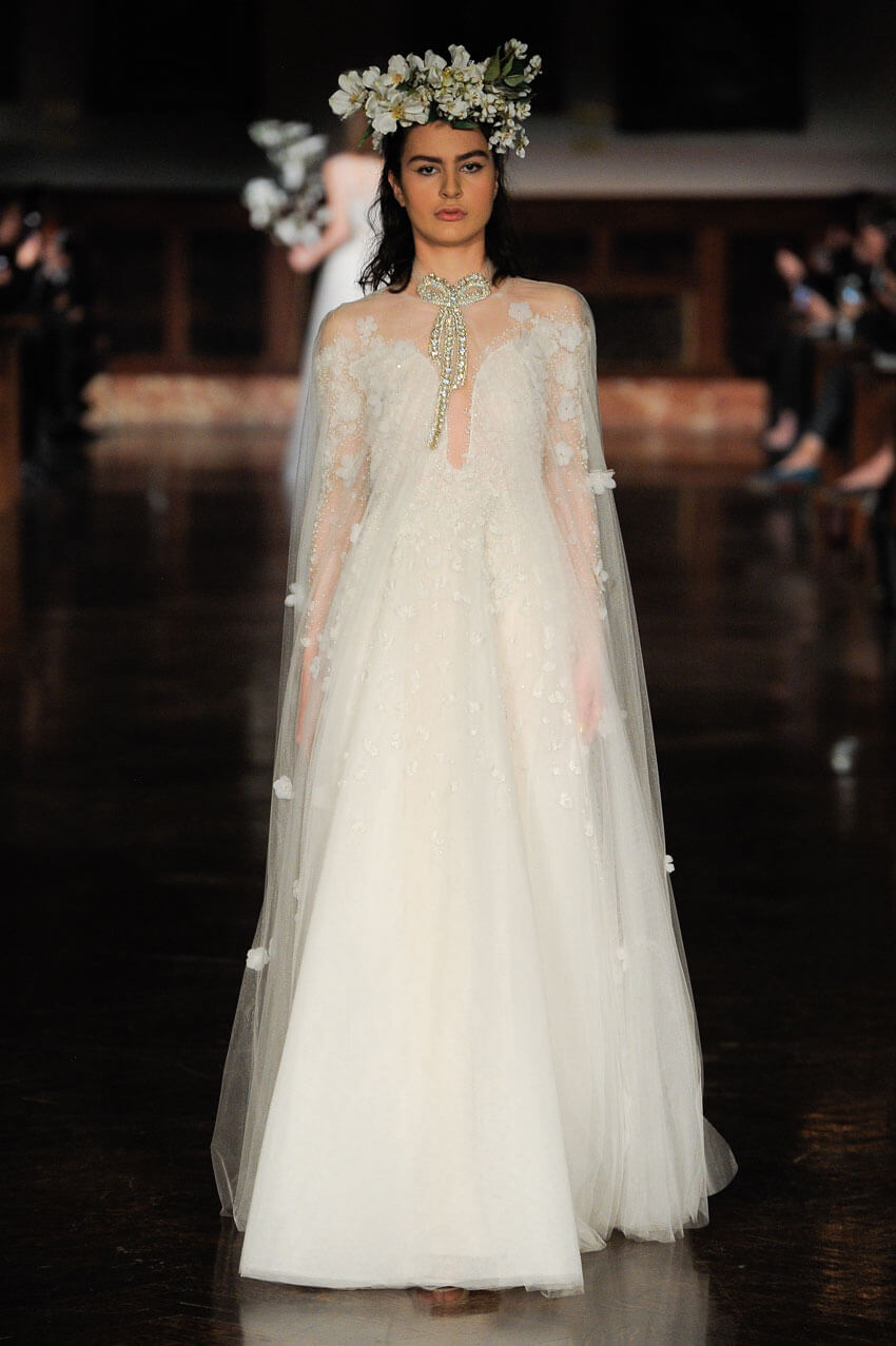 Bang Theory S Kaley Cuoco Wedding Dress Had One Unique Detail And In The Collection Acra Designed A Cape For My Dearest Which Like Cuoco S Ties At Neck