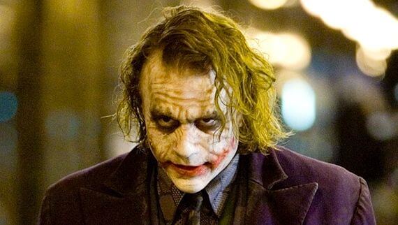 Heath Ledger as Joker in Dark Knight