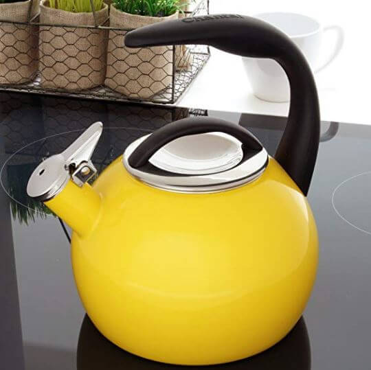 yellow tea pot