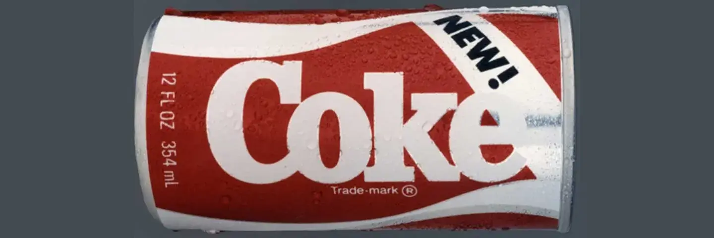 image of a can of new coke, from Coca Cola website