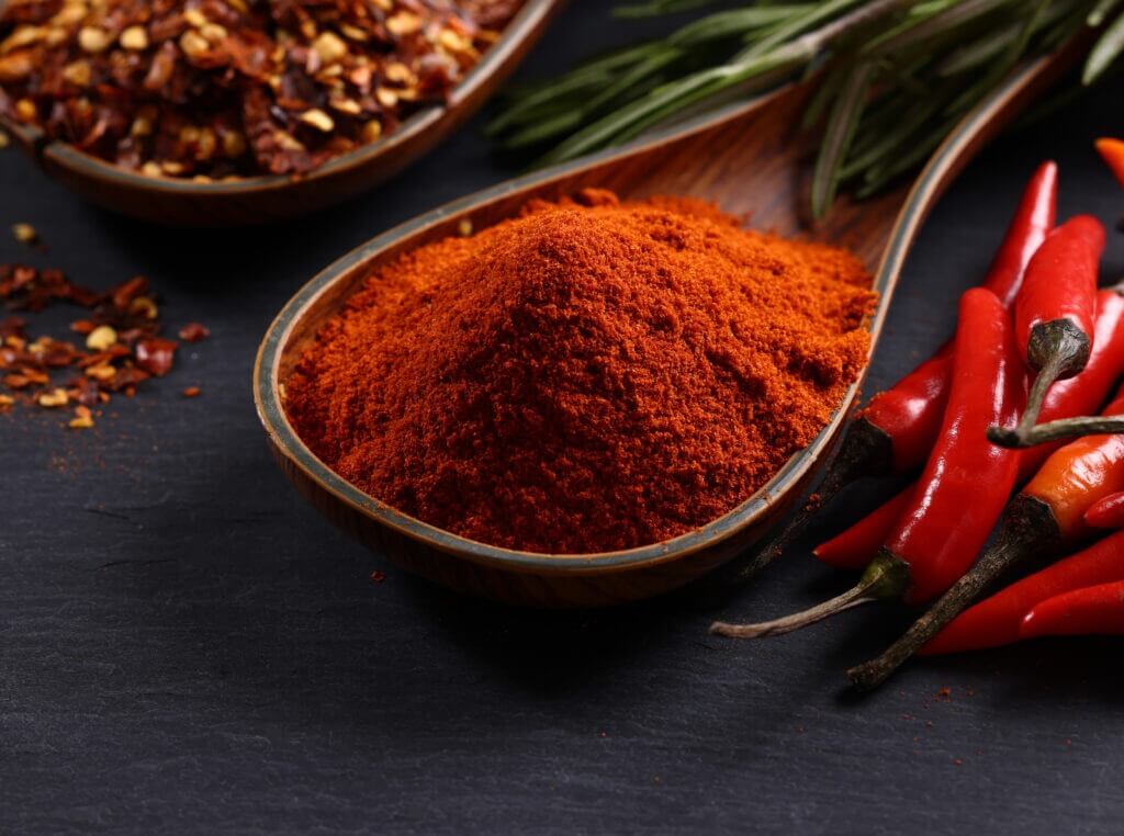 Red Chili Peppers, fresh dried and ground to powder