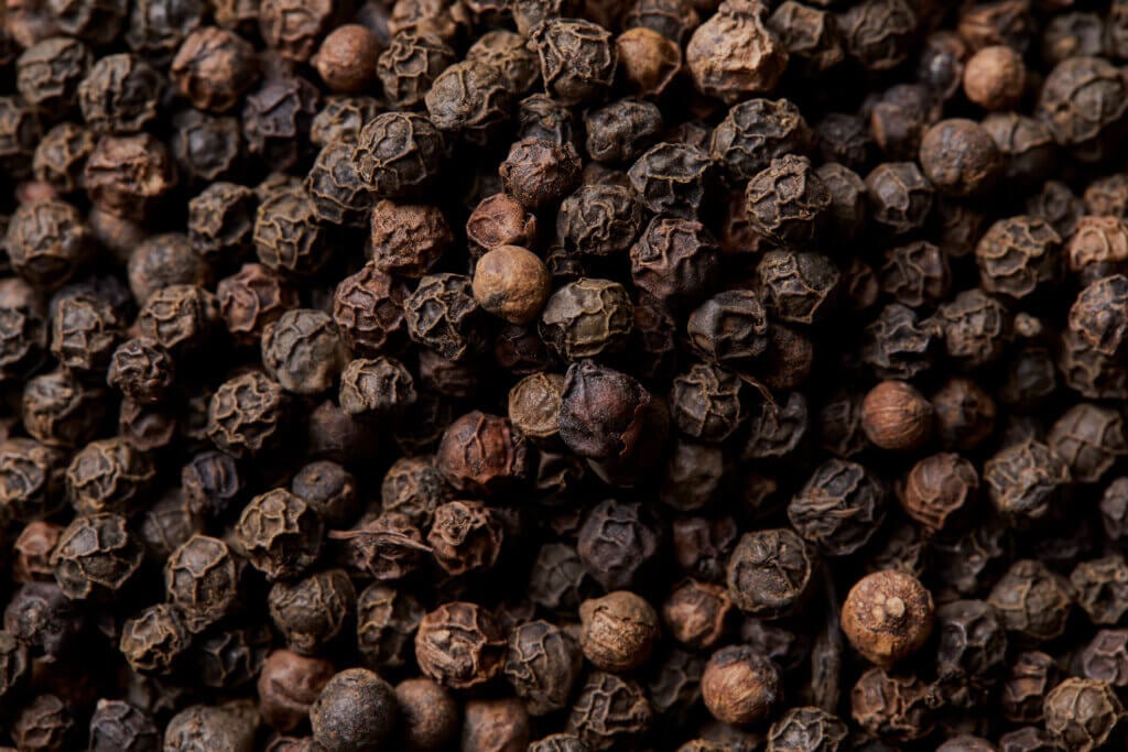 black peppercorns