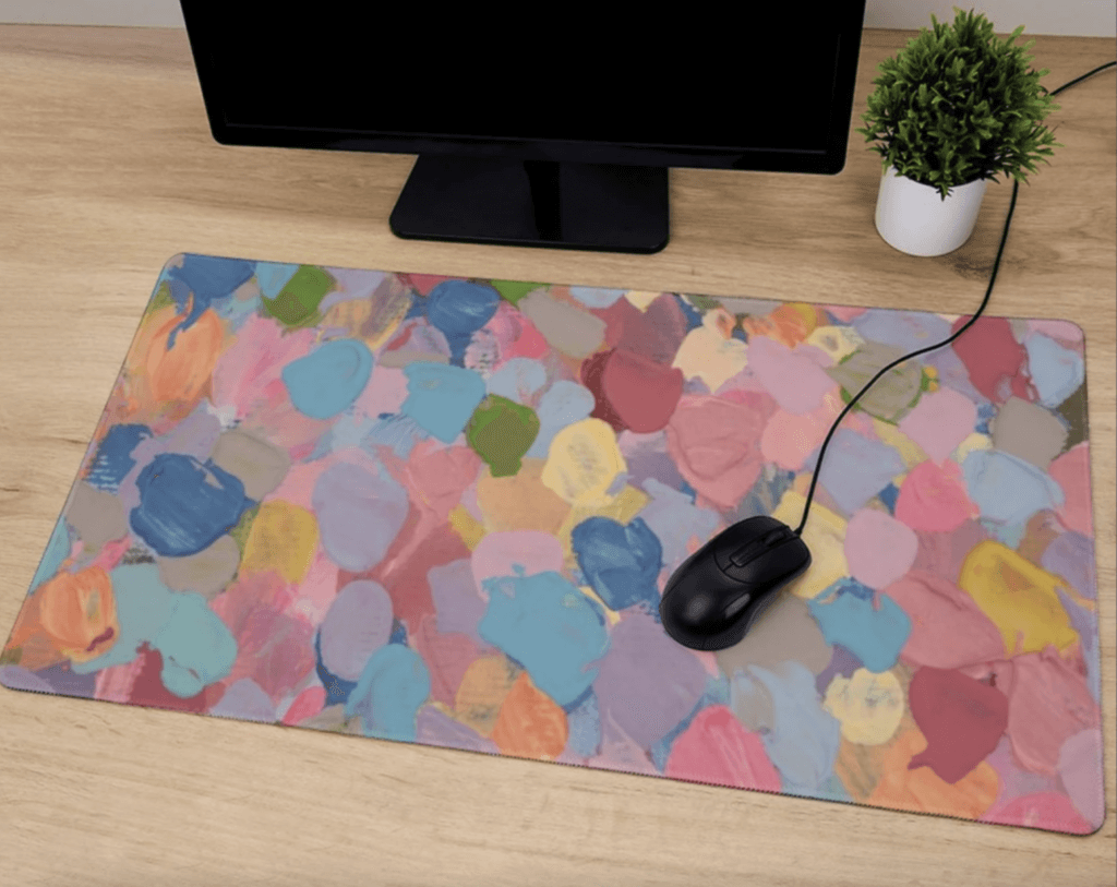 colorful desk mat