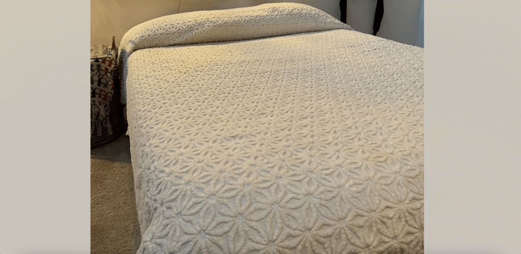 white bedspread