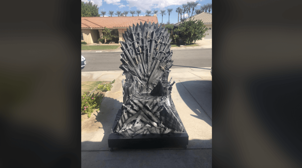 diy iron throne from game of thrones