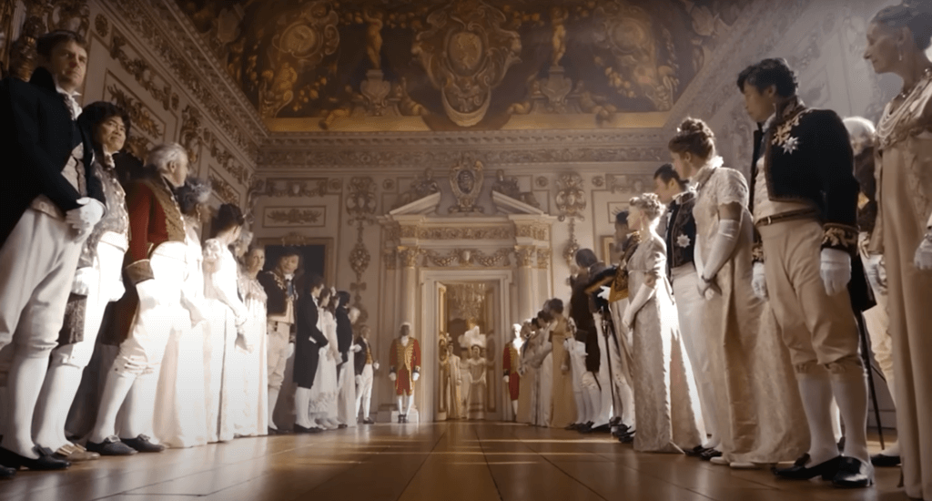 A hall in the Queen's residence, from Netflix's Bridgerton