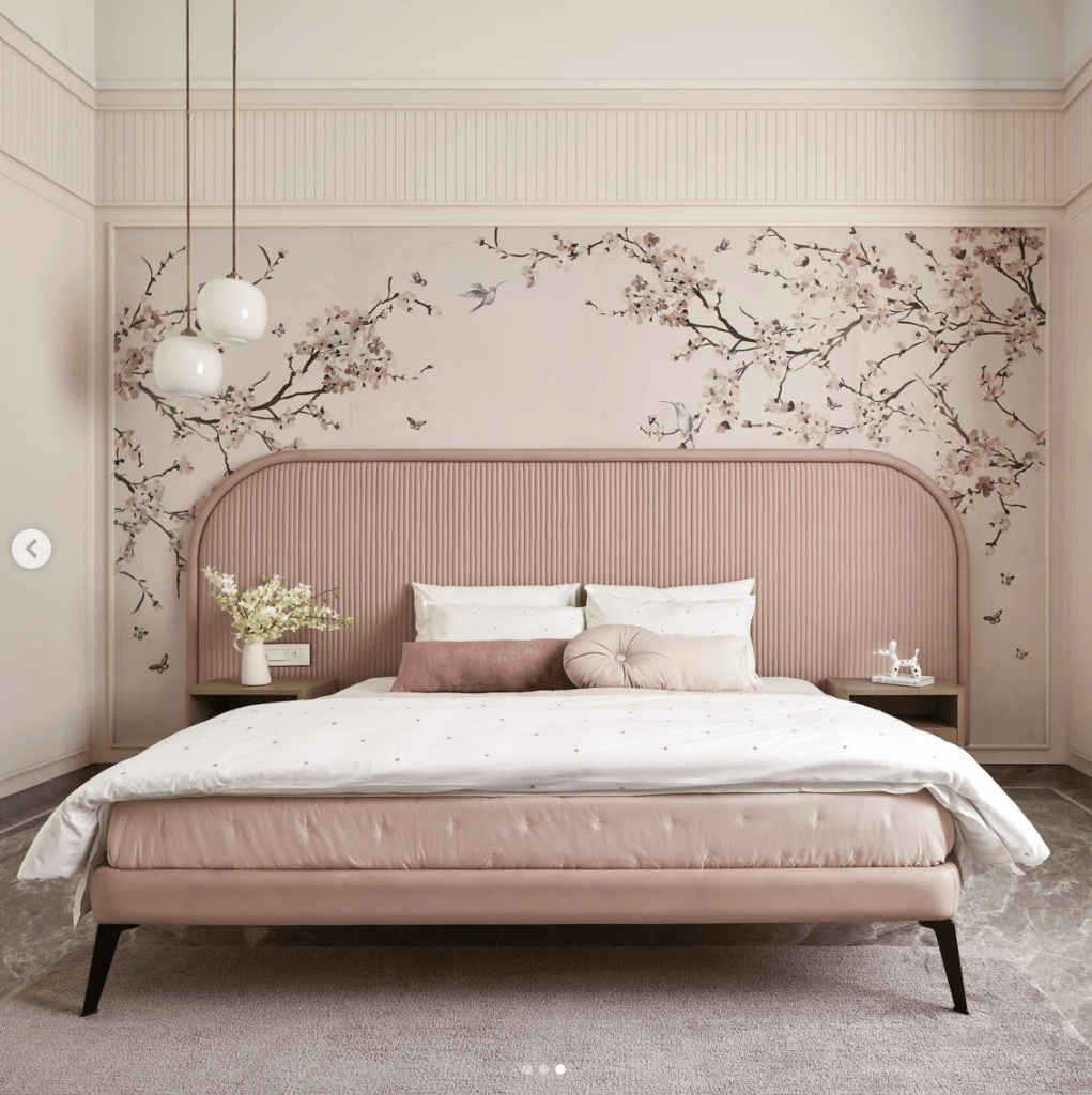 pale pink bedroom