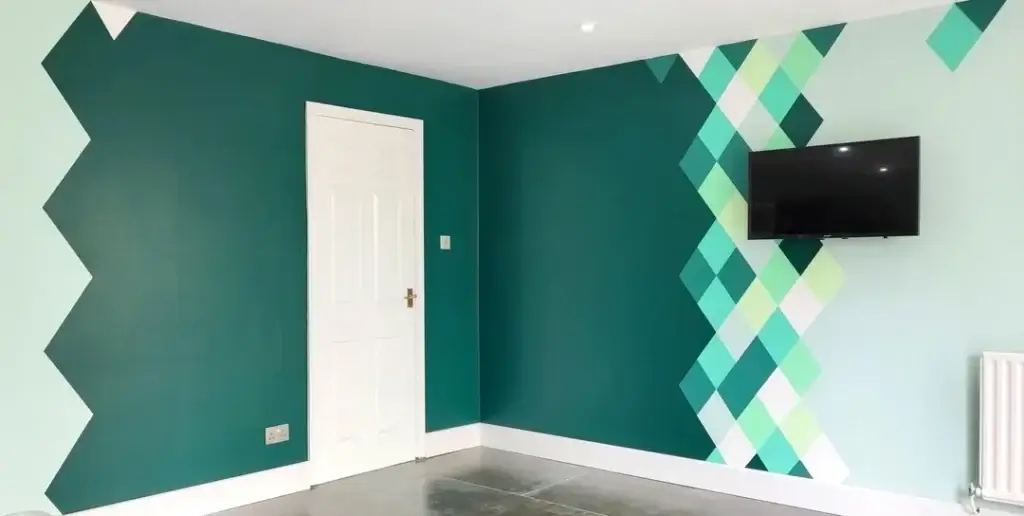 Bright accented wall, from Reddit