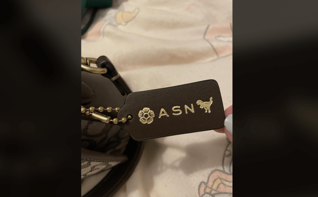 monogrammed coach bag