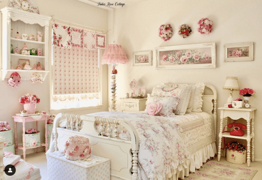 pink shabby chic bedroom