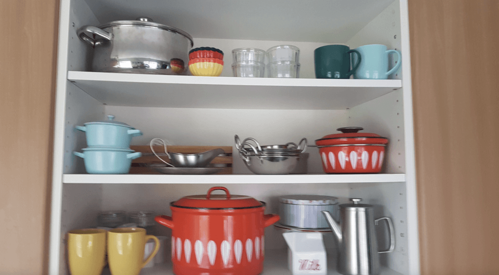 open shelves in kitchen