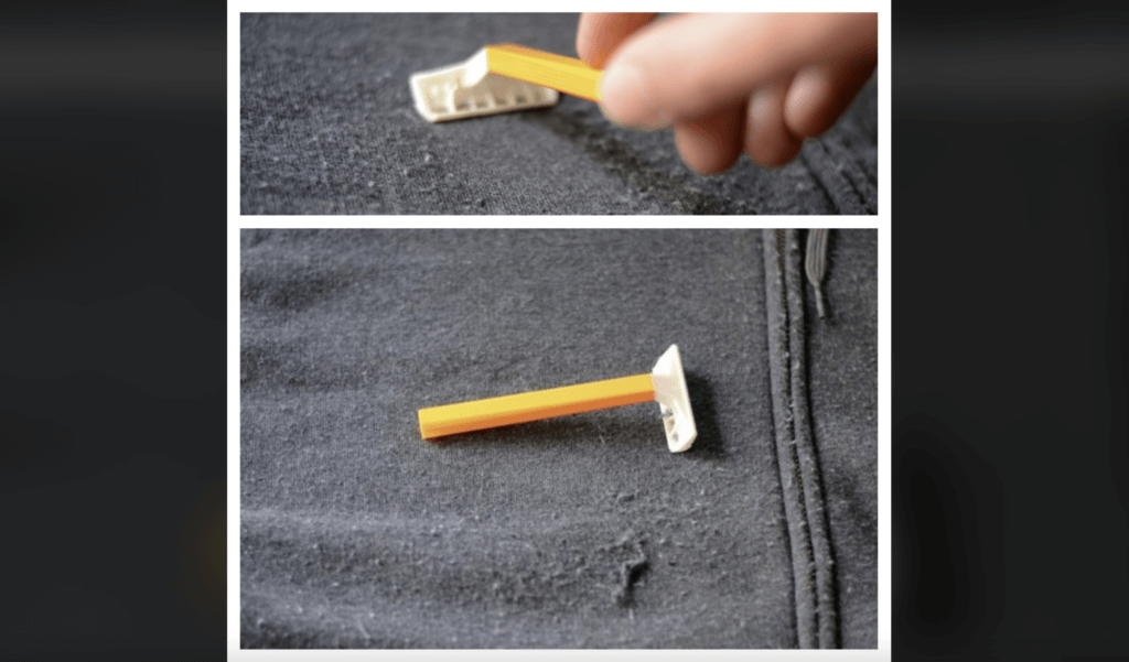 razor removing pilling from cloth