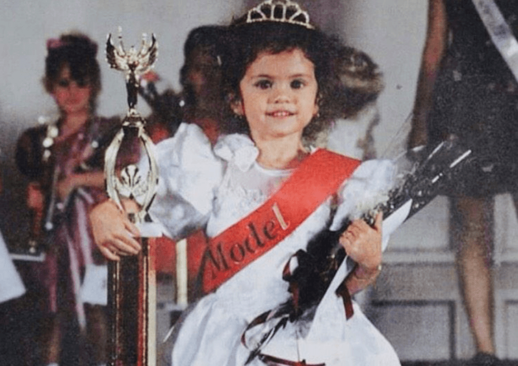 child Selena Gomez at a beauty pageant