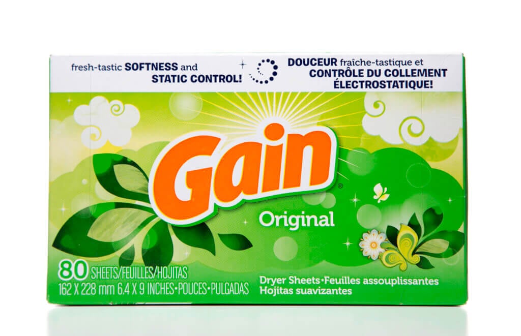 Gain Original Dryer 80 sheets box horizontal position. 