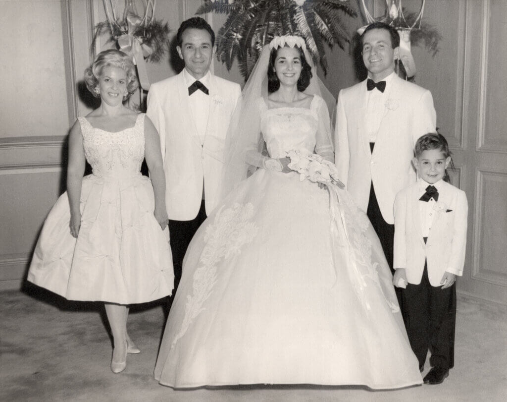 Vintage 1960 Wedding Family Portrait