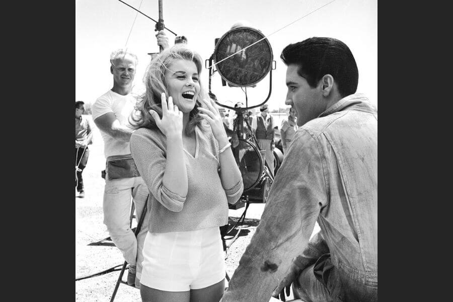 Ann-Margret and Elvis Presley on the set of VIVA LAS VEGAS