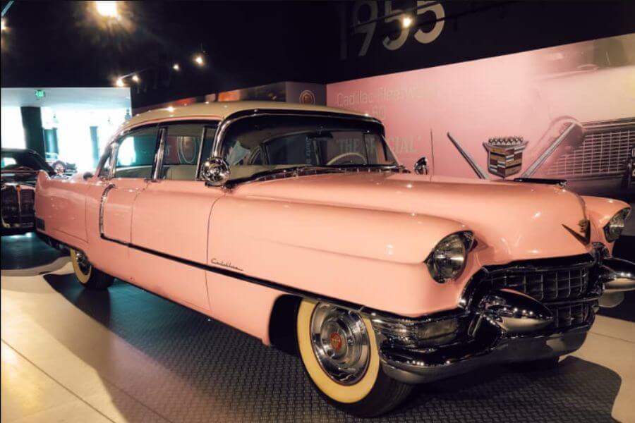 Elvis bright pink cadillac