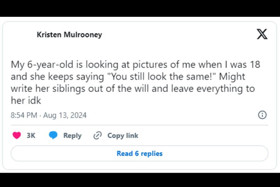 Parenting tweet about a mom being young 