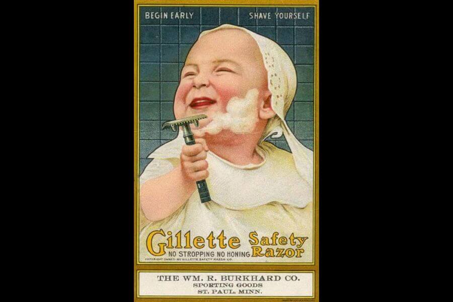 vintage gilette ad 