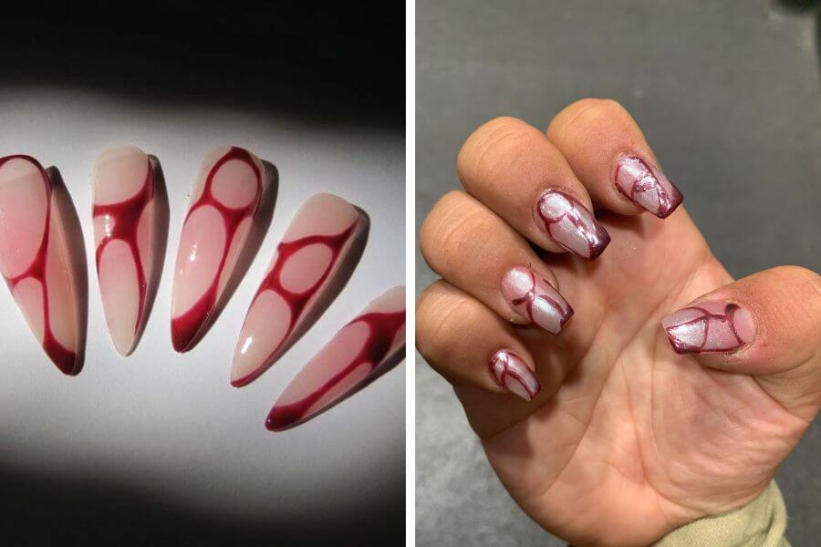 Before and after nail comparison