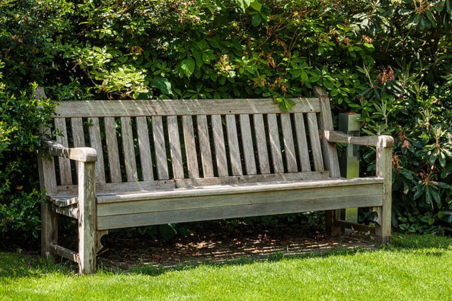 wooden park bench