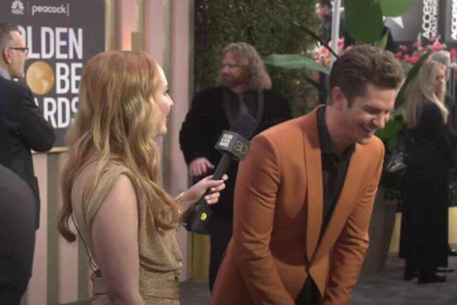 andrew and amelia in a red carpet event