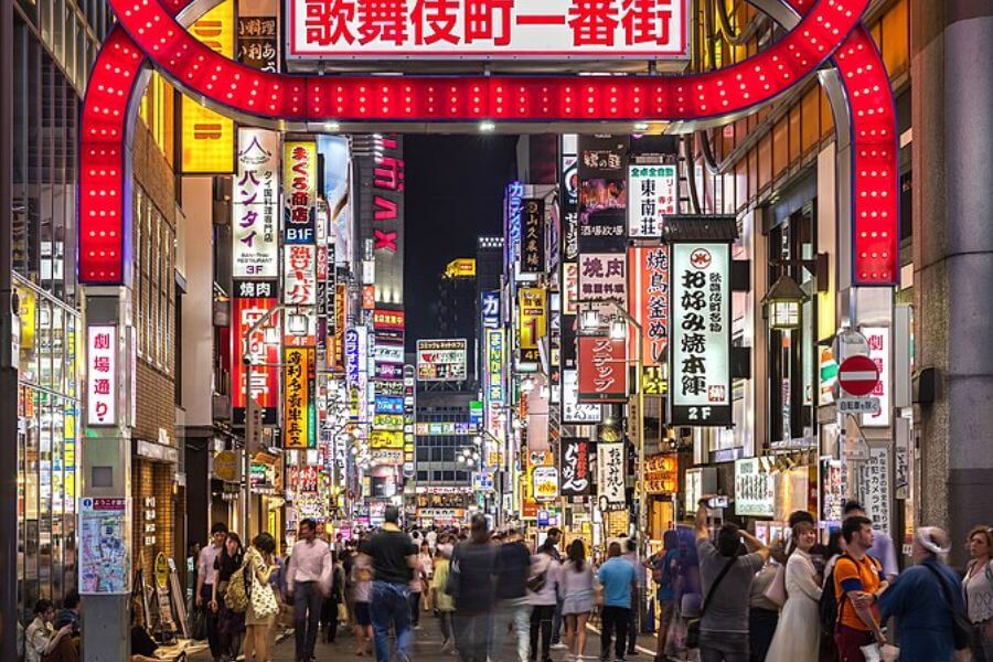 Tokyo, Japan at night