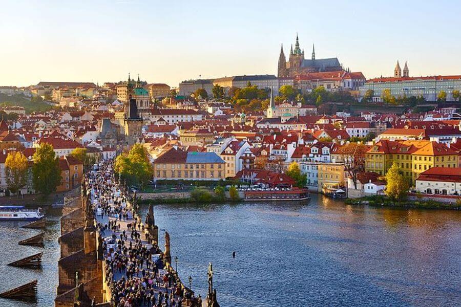 aerial photo of Prague