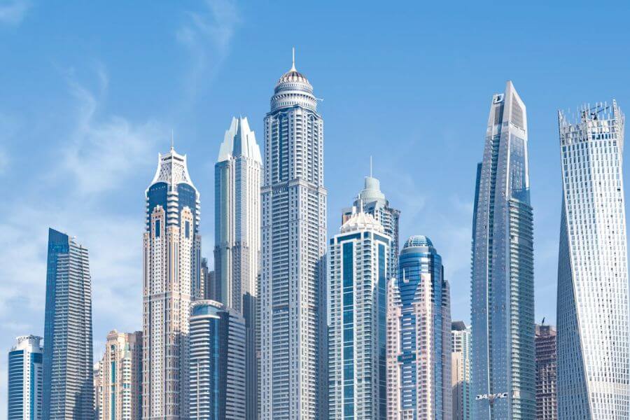 Tall buildings in Dubai