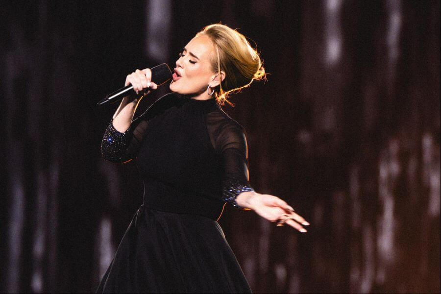 Adele performing