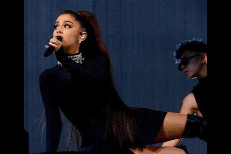 Ariana Grande performing on stage