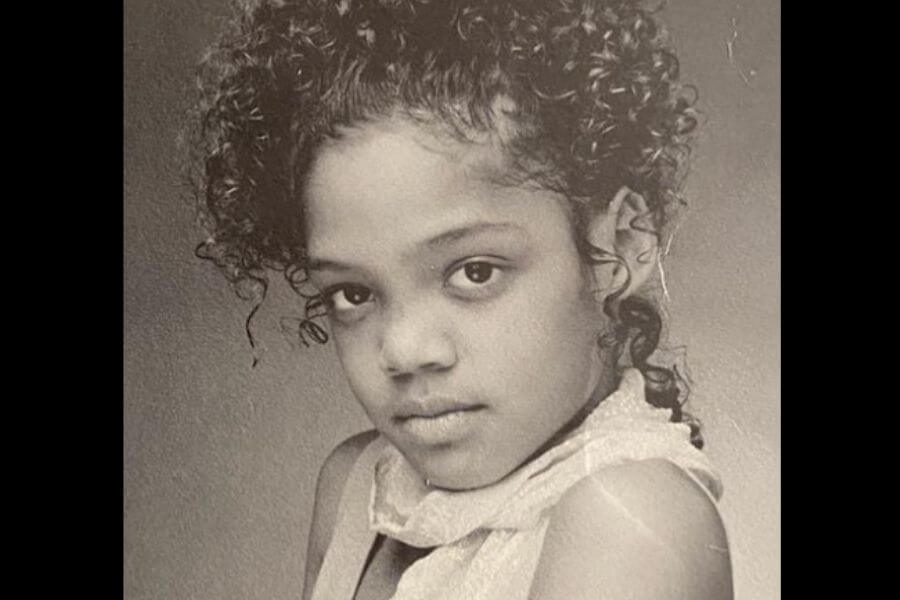 Tessa Thompson as a child