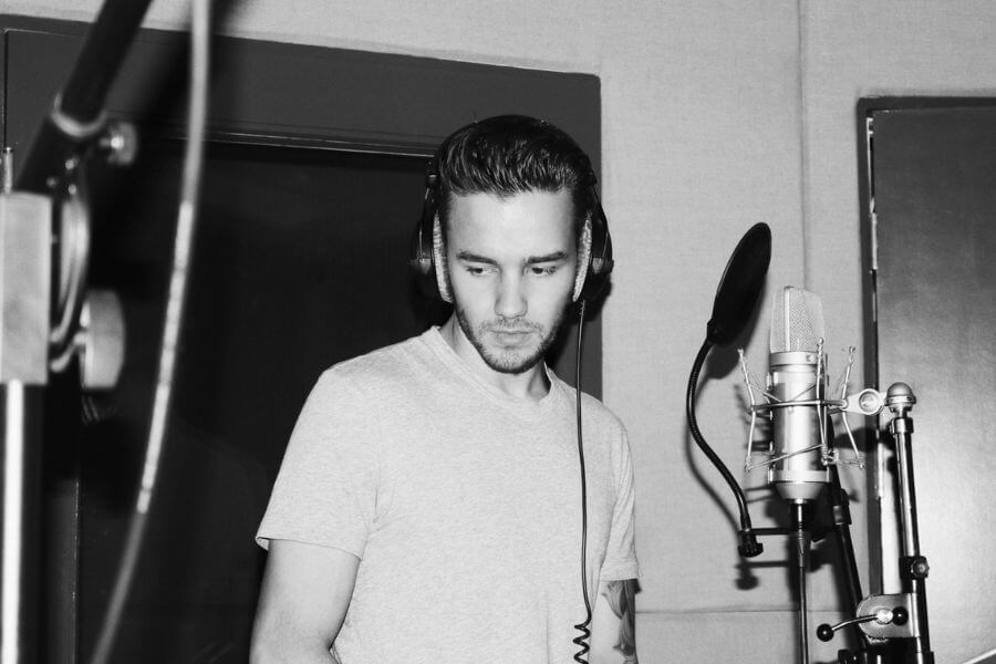 Liam Payne in the studio