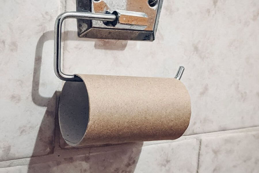 empty toilet paper 