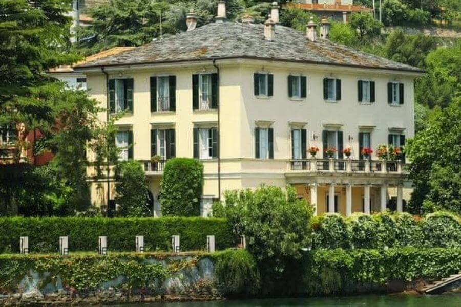 italian villa in the middle of a forest