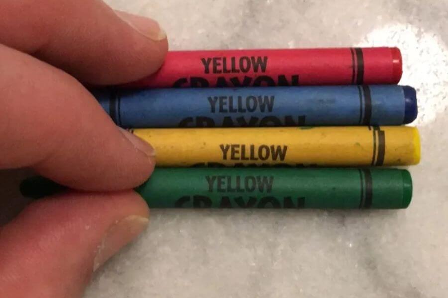 wrongly tagged crayons