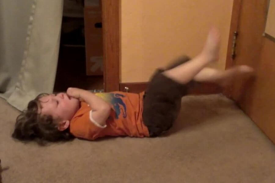 kid throwing a tantrum