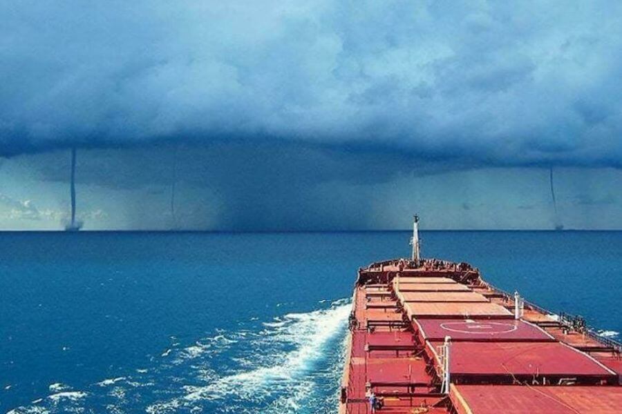 Storm in the ocean