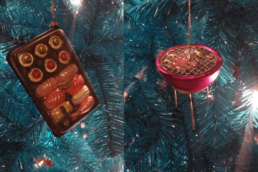 sushi and bbq ornament