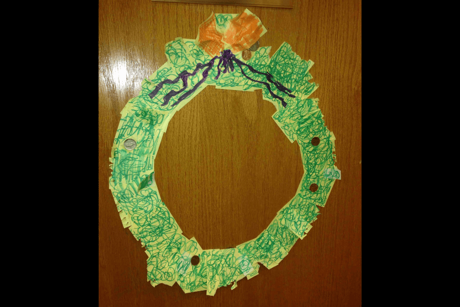 hand drawn wreath