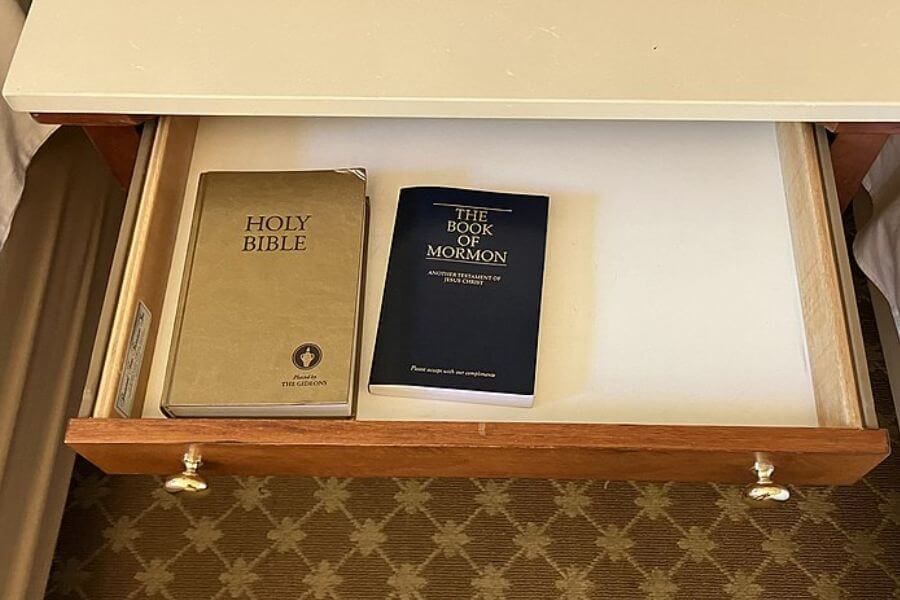 bible inside hotel drawer