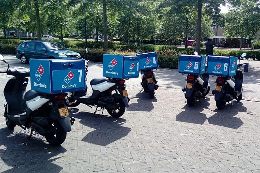 Domino's Pizza delivery motorcycles