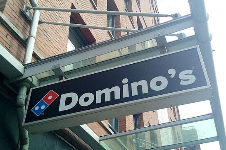 Domino's sign outside a store