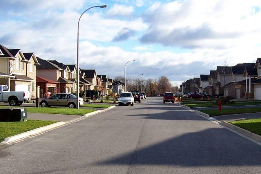 american suburb street