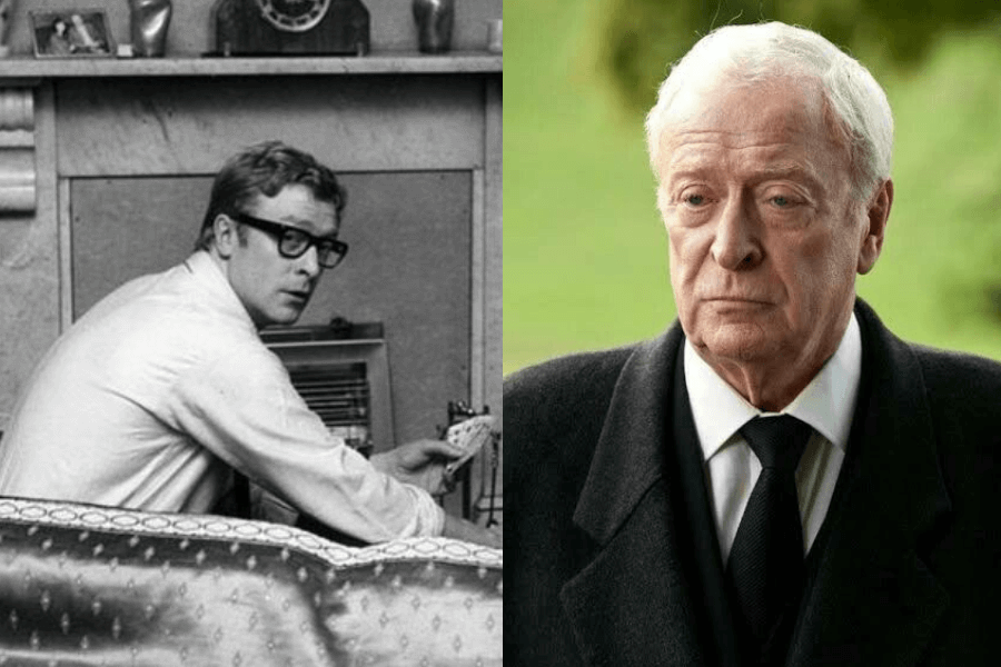 This image features a side-by-side comparison: on the left, a black-and-white photo of a young man with glasses, seated casually in an indoor setting, exuding intellectual charm. On the right, the same individual as an elder, dressed formally in a suit and overcoat, with a serious and contemplative expression, set against a soft outdoor backdrop.