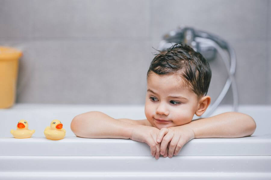 boy in the bathtub