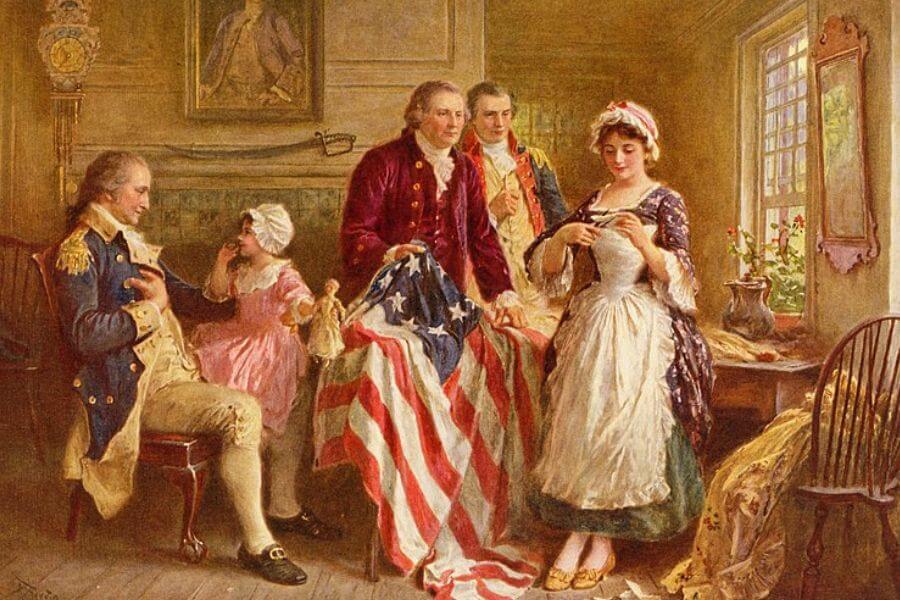 Painting of Betsy Ross 1777