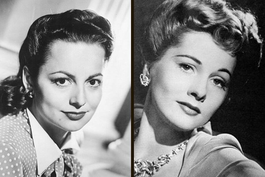 Olivia de Havilland and Joan Fontaine